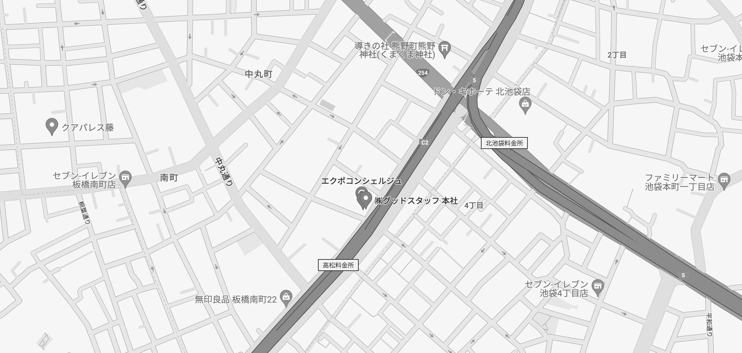 会社所在地の地図